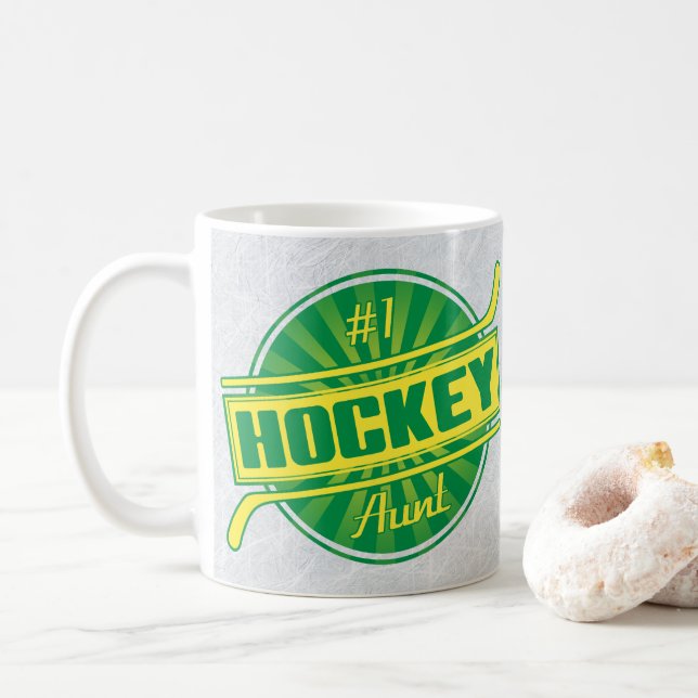 Taza De Café Número 1 Tía de Hockey Mug (Con donut)