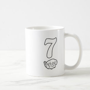 Taza De Café Número 7 Divertido 67 Seis Siete Meme Manos Pareja