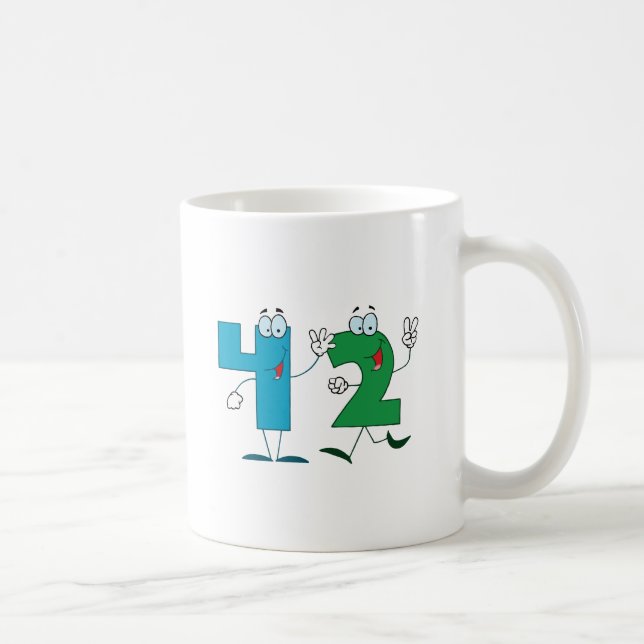 Taza De Café Número feliz 42 (Derecha)