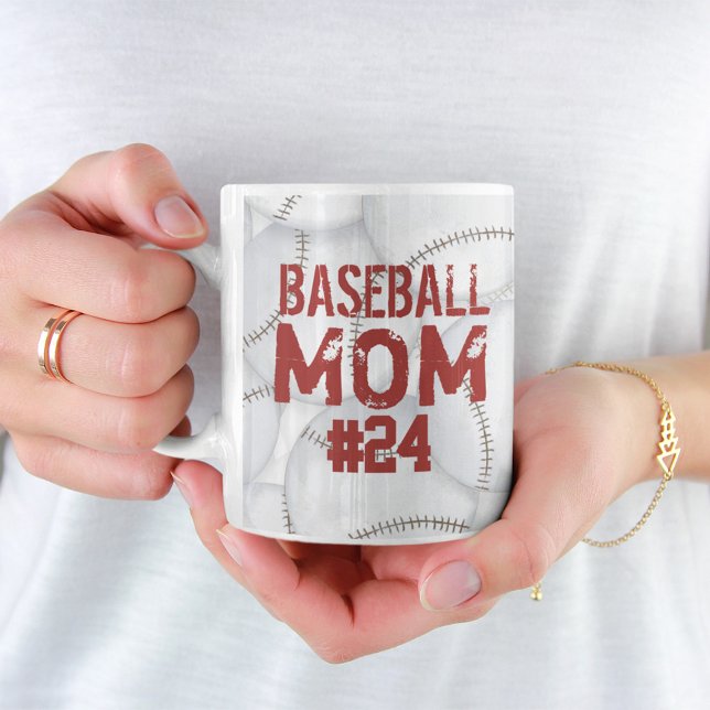 Taza De Café Número personalizado de deportes de béisbol para m (Subido por el creador)