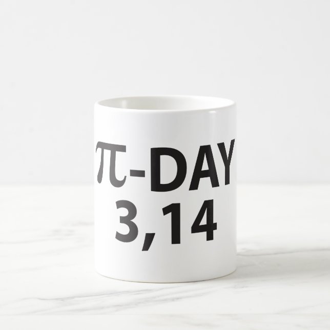 Taza De Café número Pi como día Pi (Centro)