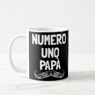 Taza De Café Numero Uno Papa italiano padre número 1 papá
