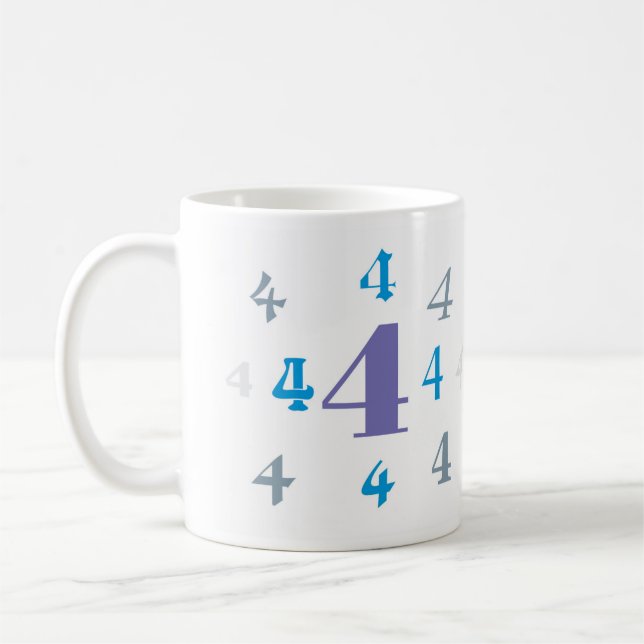 Taza De Café Numerología 4 Mug (Izquierda)