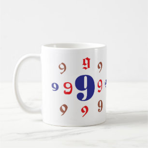 Taza De Café Numerología 9 Mug