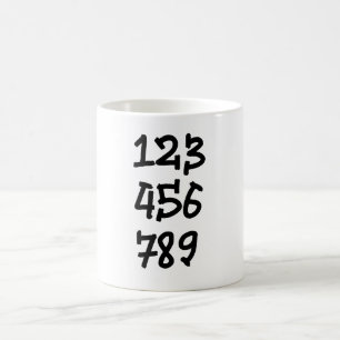Taza De Café Números 123456789
