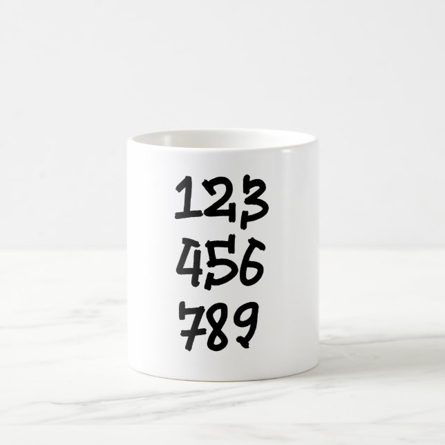 Taza De Café Números 123456789 (Centro)
