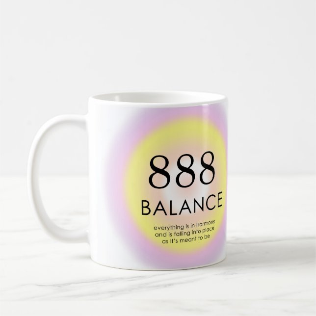 Taza De Café Números Ángel Numerología Significado Equilibrio 8 (Izquierda)