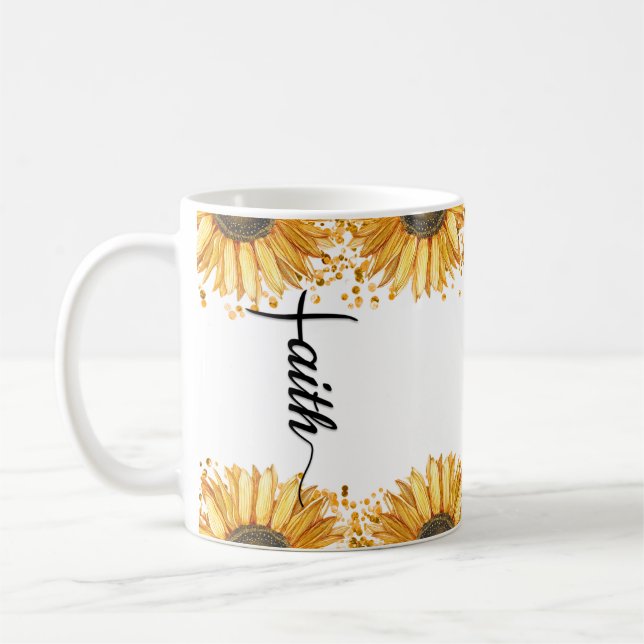 Taza De Café Números de emergencia de la biblia del girasol, ve (Izquierda)