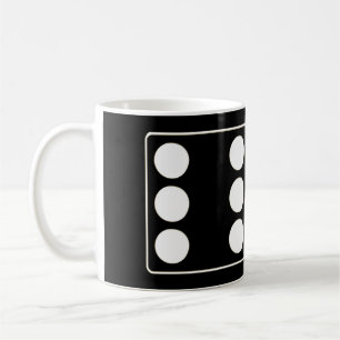 Taza De Café Números DICE de pips blanco 6 y 5 + tus ideas