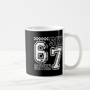 Taza De Café Números Retro Seis Siete Humor Inteligente 6 7 Mem