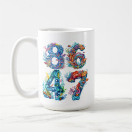 TAZA DE CAFÉ NÚMEROS TEMÁTICOS ANTI TRUMP OCEAN