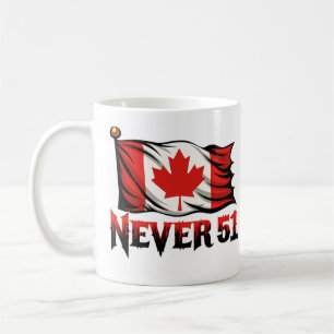 Taza De Café Nunca 51, Bandera canadiense,