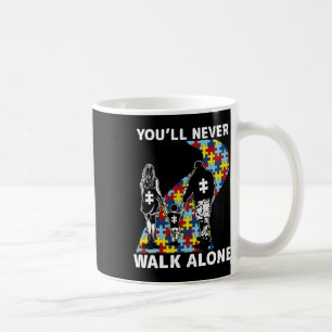 Taza De Café Nunca caminarás sola por la conciencia del autismo