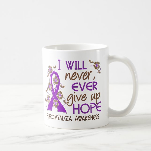 Taza De Café Nunca dé para arriba el Fibromyalgia de la (Derecha)