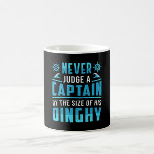 Taza De Café Nunca Juzguen A Un Capitán Bote Navegando Graciosa