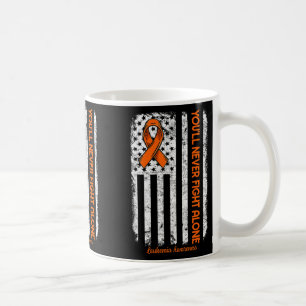 Taza De Café Nunca Luchar Sola Conciencia sobre la leucemia del
