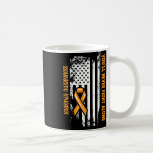 Taza De Café Nunca lucharás solo Cáncer de sangre Leucemia Awa