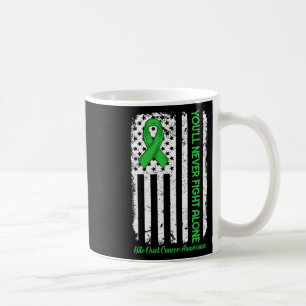 Taza De Café Nunca lucharás solo contra el cáncer de piel verde