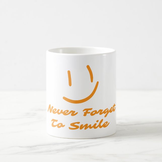 Taza De Café Nunca olvide sonreír (Centro)