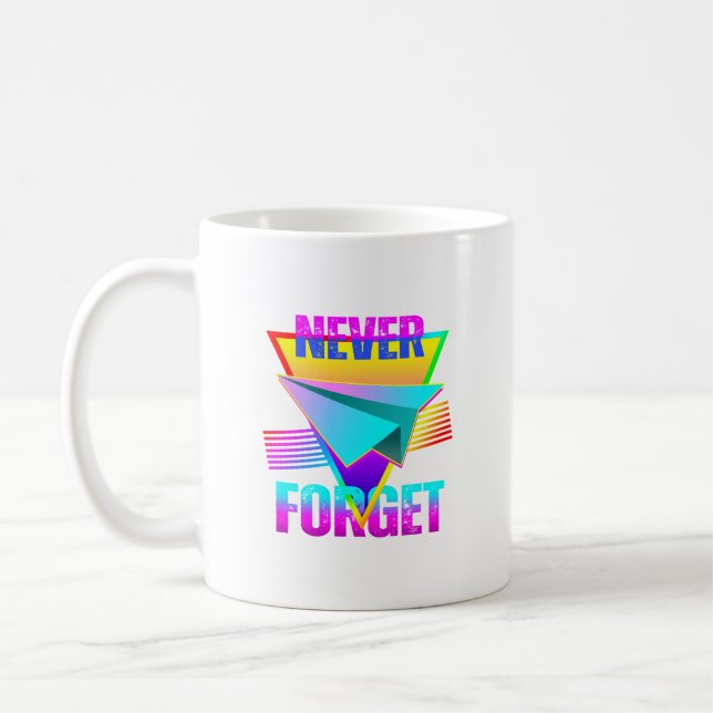 Taza De Café Nunca Olvides Avión de Papel (Izquierda)