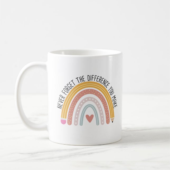Taza De Café Nunca olvides la diferencia que haces, regalo de p (Izquierda)