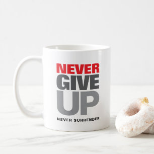 Taza De Café Nunca renunciar a nunca renunciar a la cita clásic