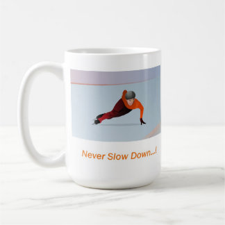 Taza De Café Nunca retrase al Speedskater corto de la pista del