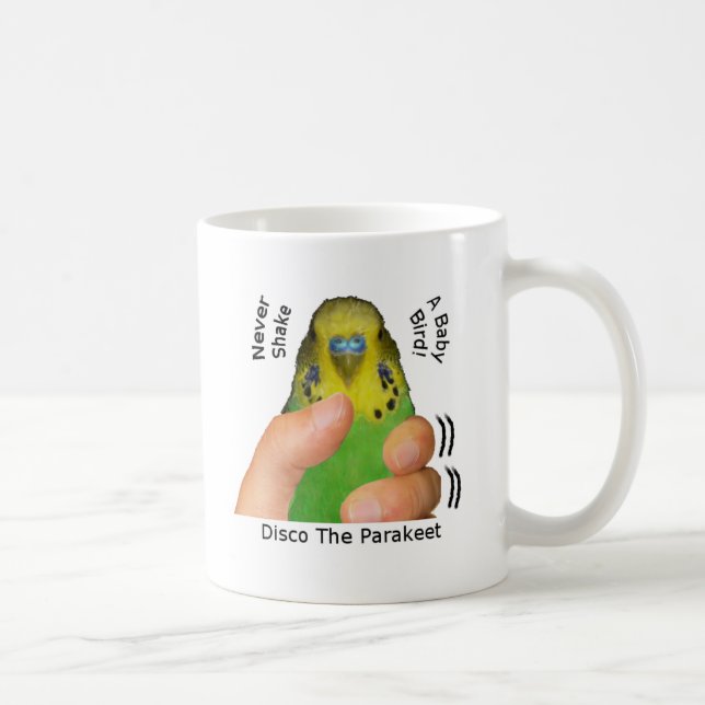 Taza De Café Nunca sacuda un pájaro de bebé (Derecha)