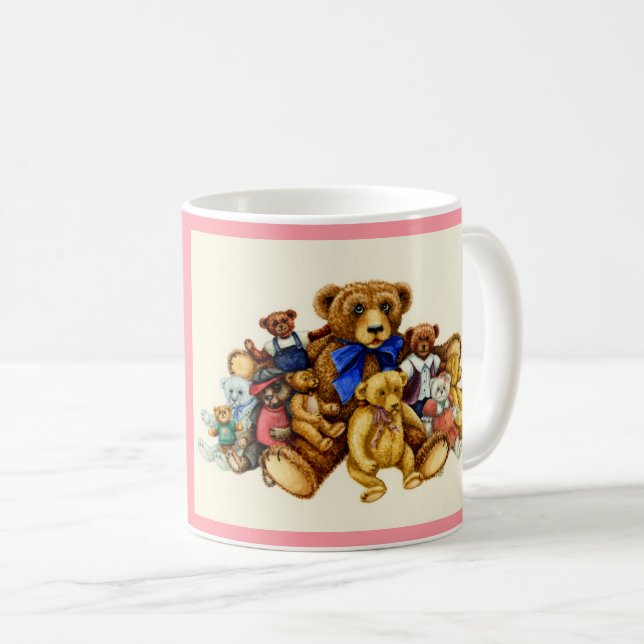 Taza De Café Nunca Se Puede Tener Demasiados Osos De Teddy Bear (Anverso derecho)