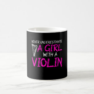 Taza De Café nunca subestimar a un chica con un violín
