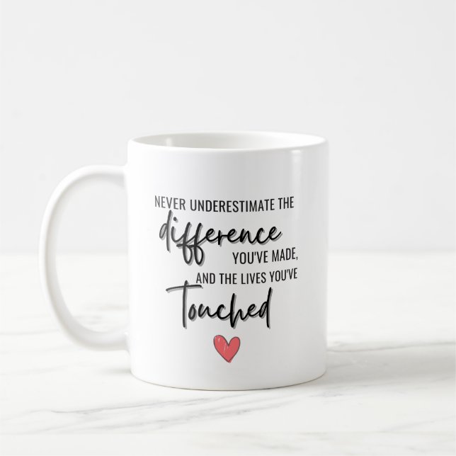 Taza De Café Nunca subestimar la diferencia de jubilación (Izquierda)