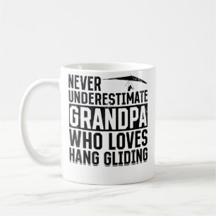 Taza De Café Nunca Subestimes a Abuelo Que Ama el Vuelo en Ala