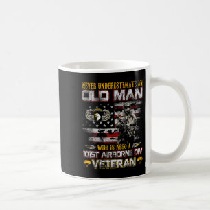 Taza De Café Nunca Subestimes A Un Hombre Viejo 101st Airborne