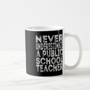 Taza De Café Nunca Subestimes A Un Profesor De Escuela Pública