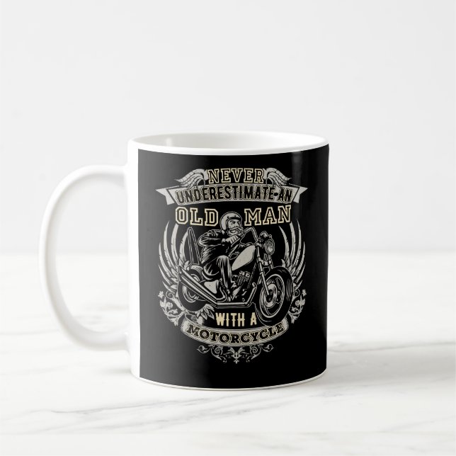 Taza De Café Nunca Subestimes A Un Viejo Con Motocicleta (Izquierda)