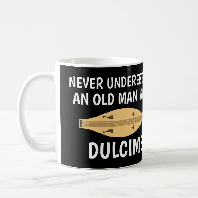 Taza De Café Nunca Subestimes A Un Viejo Hombre Apalache Dulcim (Izquierda)