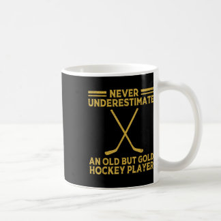 Taza De Café Nunca Subestimes A Un Viejo Jugador De Hockey Sobr