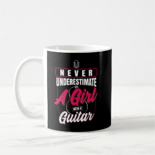 Taza De Café Nunca Subestimes a una Chica con una Guitarra