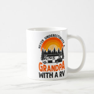 Taza De Café Nunca Subestimes Camping Abuelo Rv Autocaravana F