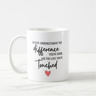 Taza De Café Nunca Subestimes la Diferencia Jubilación