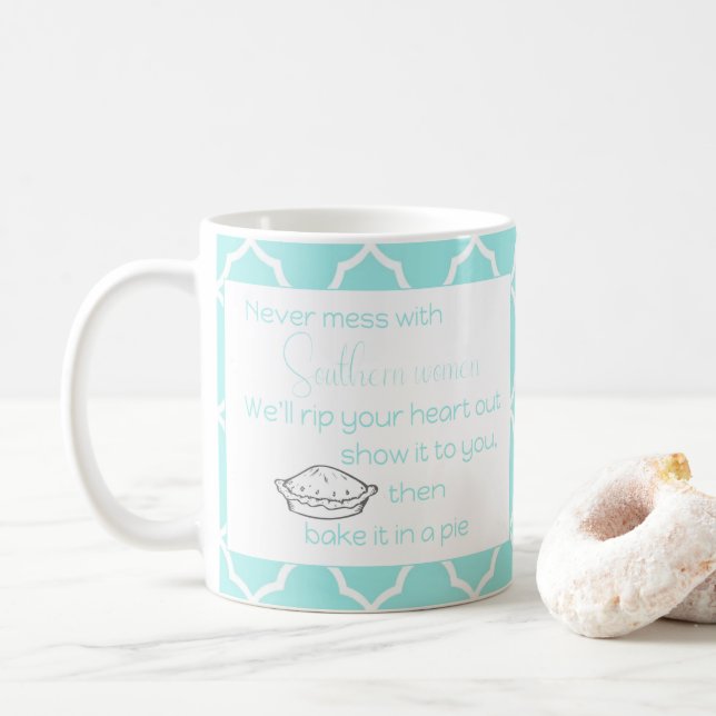 Taza De Café Nunca te metas con la Personalizado de Aqua (Con donut)