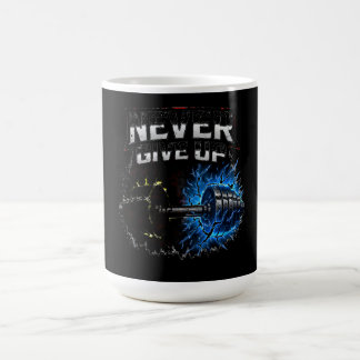 Taza De Café Nunca te rindas – Motivación del gimnasio de resil