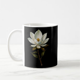 Taza De Café Nuración natural Magnolia Flor acuarela Arte