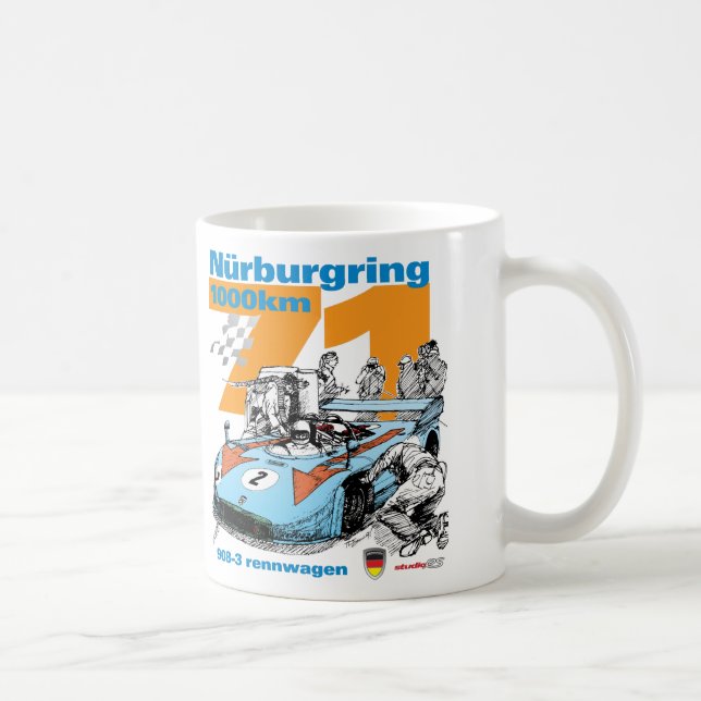 Taza De Café Nurburgring 1973 1000 kilómetros Porsche 908-3 (Derecha)