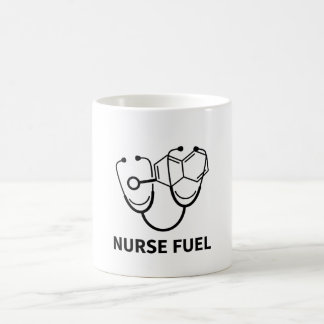 Taza De Café Nurse Fuel Caffeine Molecule Stethoscope Minimalis