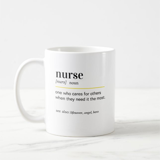 Taza De Café Nurse Funny Definition Gift (Izquierda)