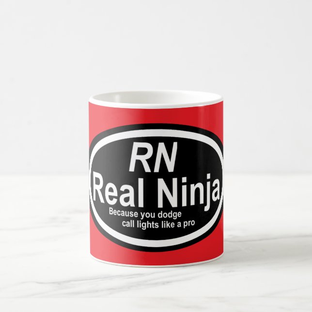 Taza De Café Nurse Humor Print Novelty "RN"  (Centro)