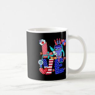 Taza De Café Nurse Love 4 De Julio American Flag Memorial Day