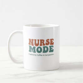 Taza De Café Nurse Mode Retro Wavy Typography