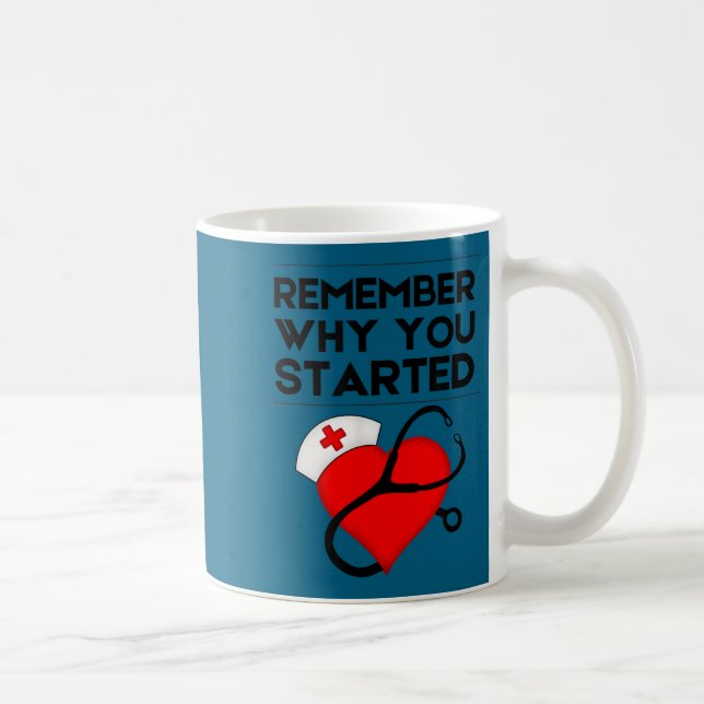 Taza De Café Nurse Rn Np Mantra Motivation Remember Why You Sta (Derecha)
